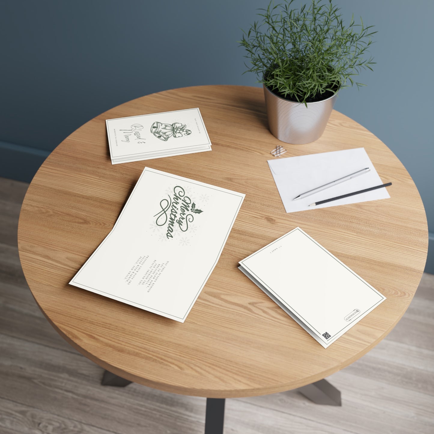 Blessed & Merry Greeting Card