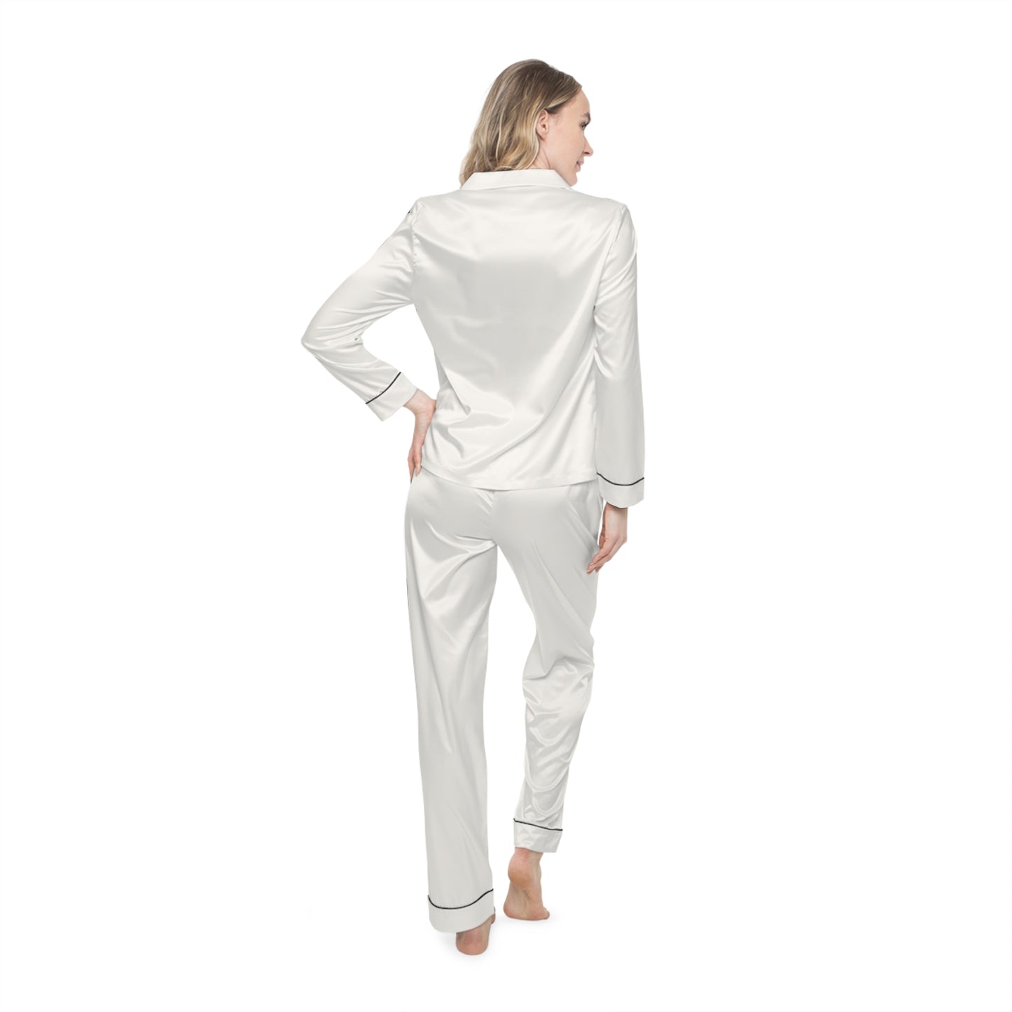 Beige Satin Pajamas