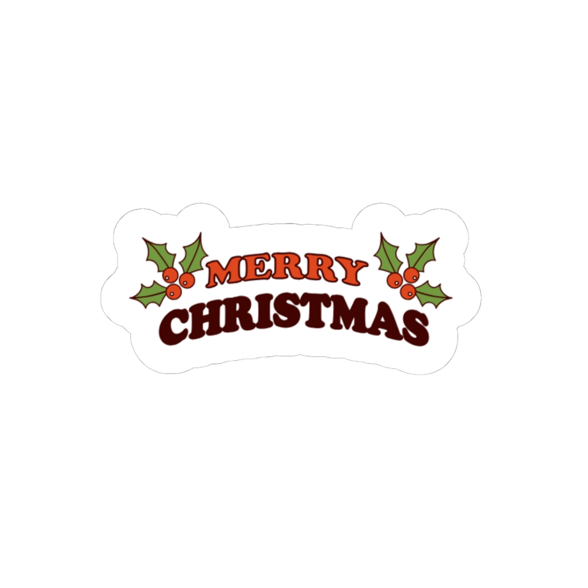 Merry Christmas Kiss-Cut Sticker
