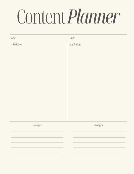 Ultimate Video Content Planner for Creators