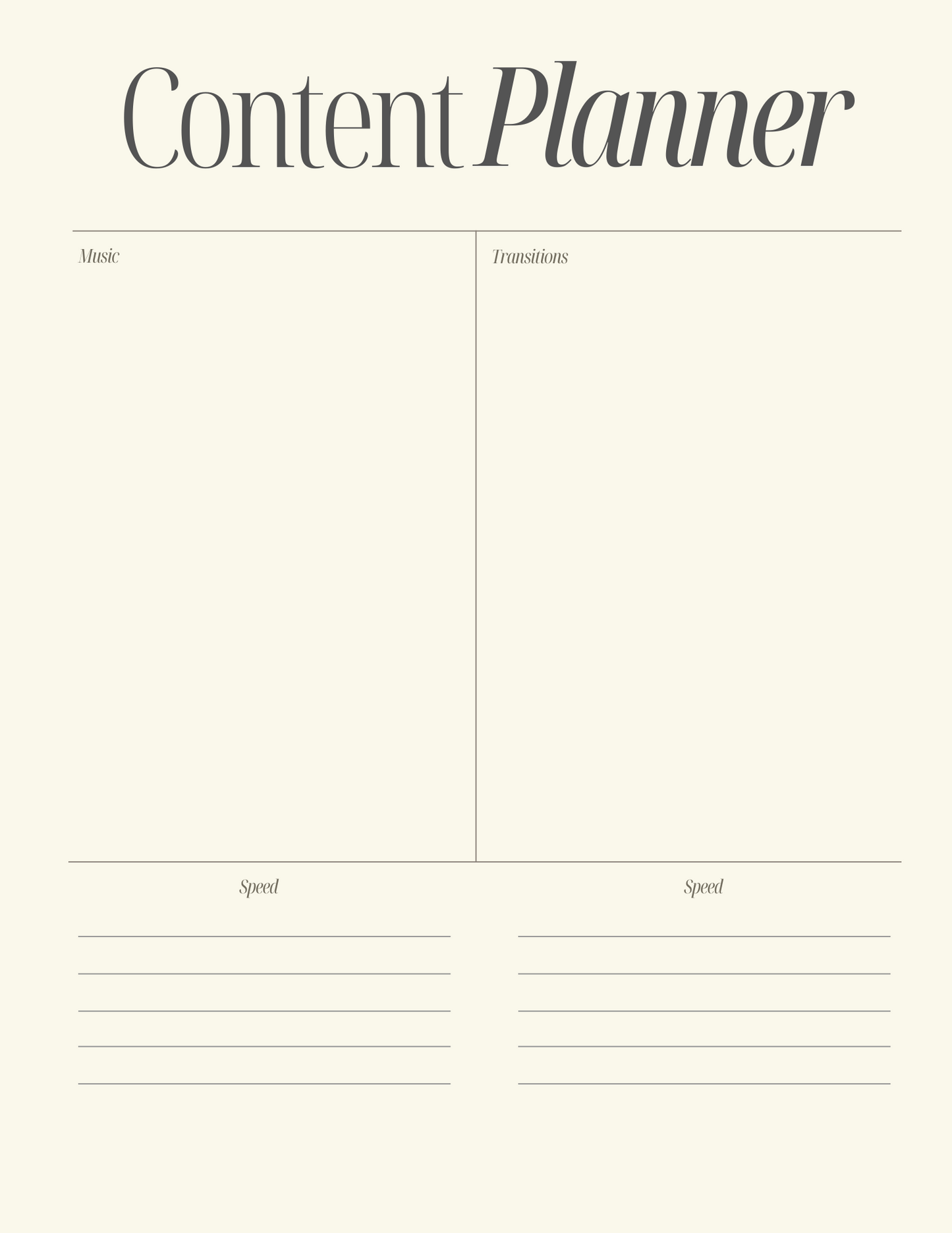 Ultimate Video Content Planner for Creators