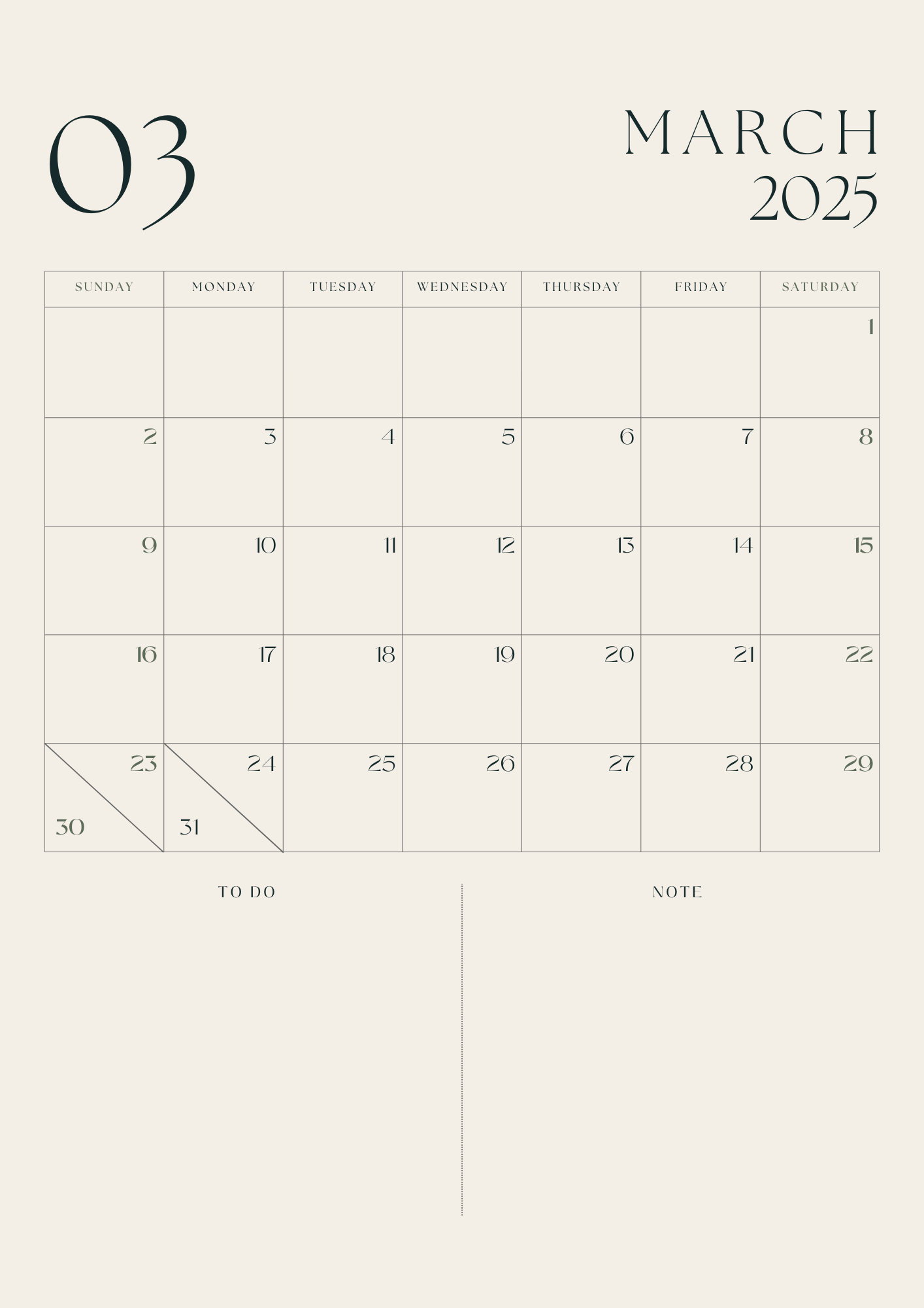 2025 Monthly Calendar | Printable Year Planner | Minimalist Monthly Layout | Instant Download A4 PDF