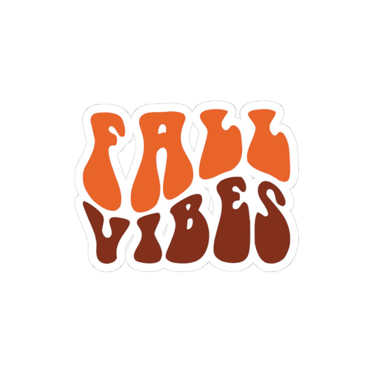 Retro Fall Vibes Kiss-Cut Stickers