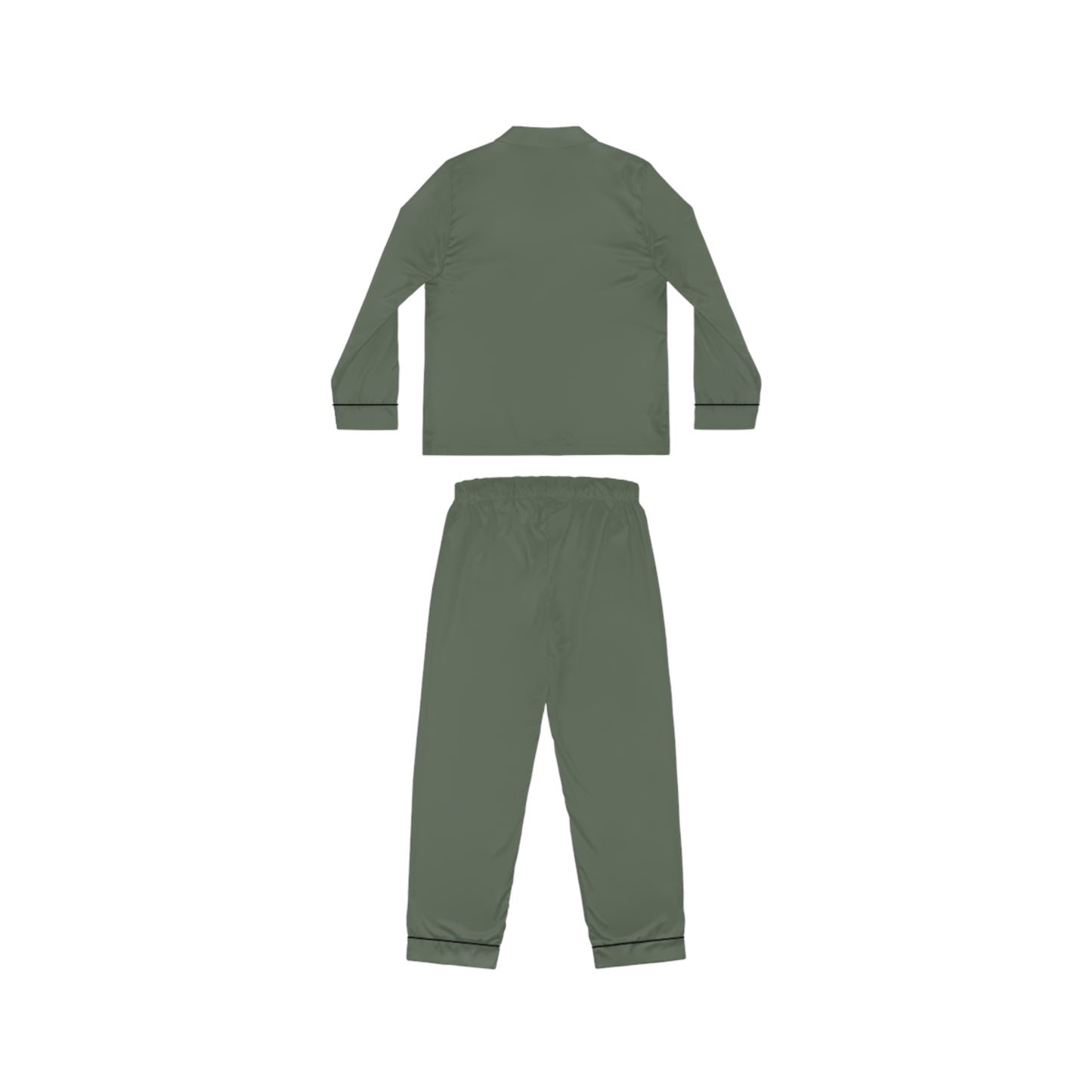 Dark Green Satin Pajamas