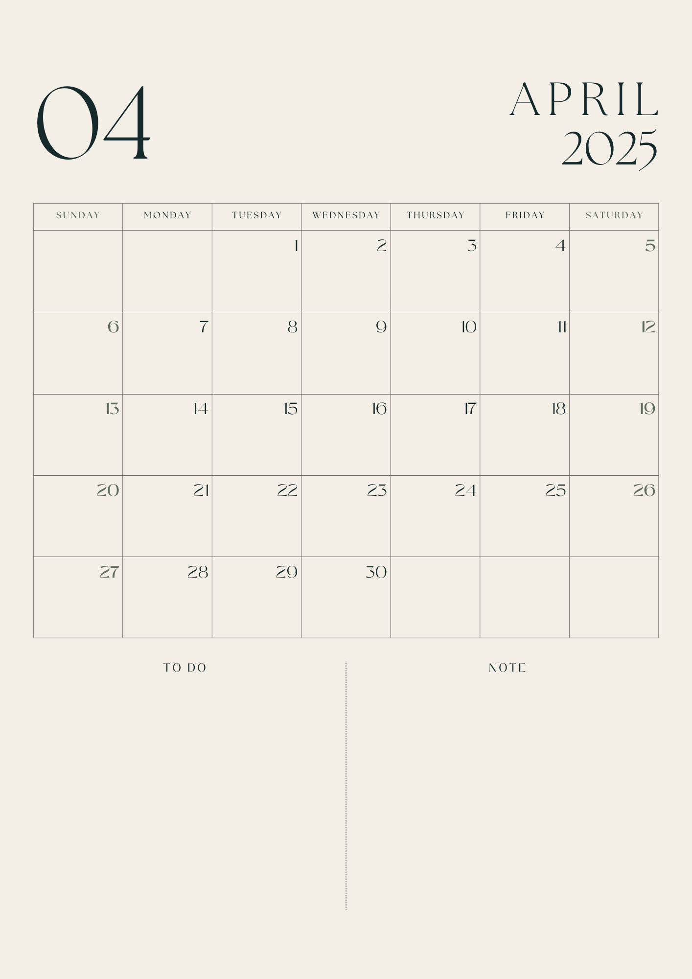 2025 Monthly Calendar | Printable Year Planner | Minimalist Monthly Layout | Instant Download A4 PDF