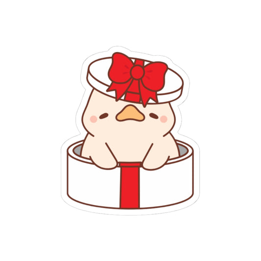 Chick In Box Kiss-Cut Sticker