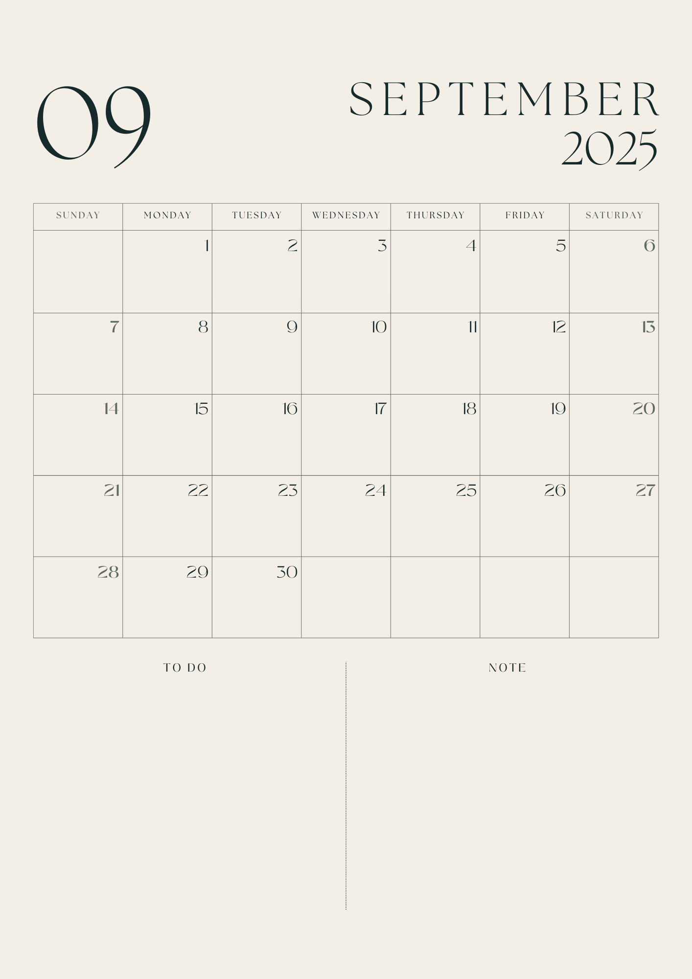 2025 Monthly Calendar | Printable Year Planner | Minimalist Monthly Layout | Instant Download A4 PDF